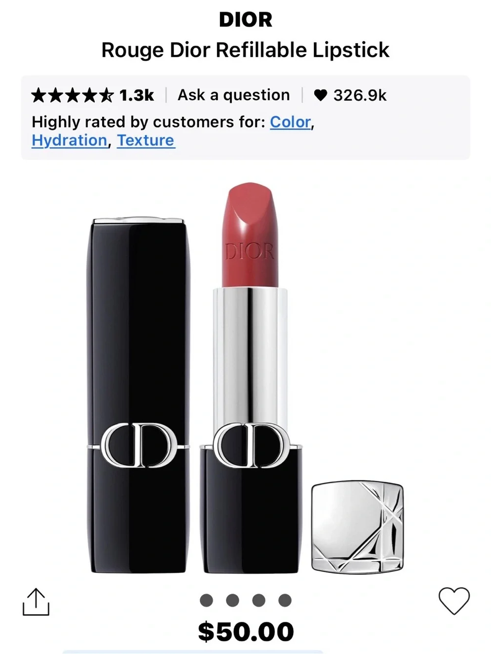 new Rouge Dior Refillable Satin Lipstick